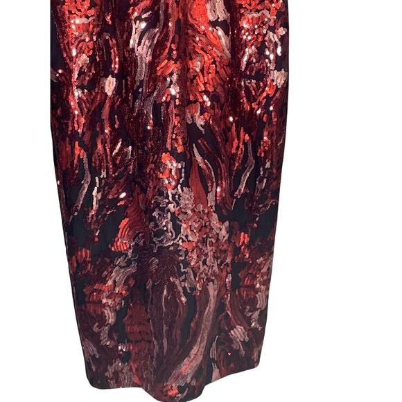 Lulu's Red Multi Sequin Midi Dress in Red sz S NWOT - Picture 8 of 13